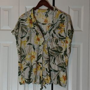 Old Navy XL Tropical Button Down